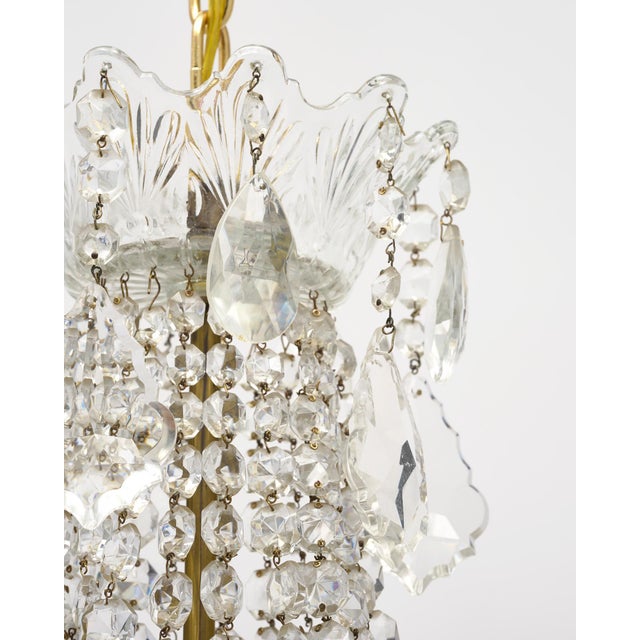 Metal Antique Classic French Crystal Chandelier For Sale - Image 7 of 9