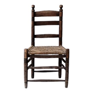 Antique Rush Seat Chair For Sale