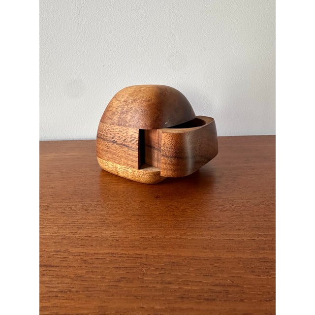 1970s Original Studio Crafted Wooden Stash Box by Dean Santner For Sale - Image 9 of 10
