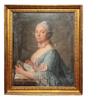 Circle of Jean-Étienne Liotard, Portrait of a Lady, Oil on Canvas, 18th Century, Framed