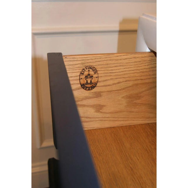 Off-white 1940s Hollywood Regency Kittinger Greek Key Chests - a Pair For Sale - Image 8 of 11