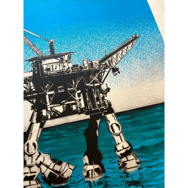 Printmaking Materials Drill & Spill Pop-Art Masterpiece by Legendary Los Angeles Based Artist Hijack Ed. 50 c.2019 For Sale - Image 7 of 11