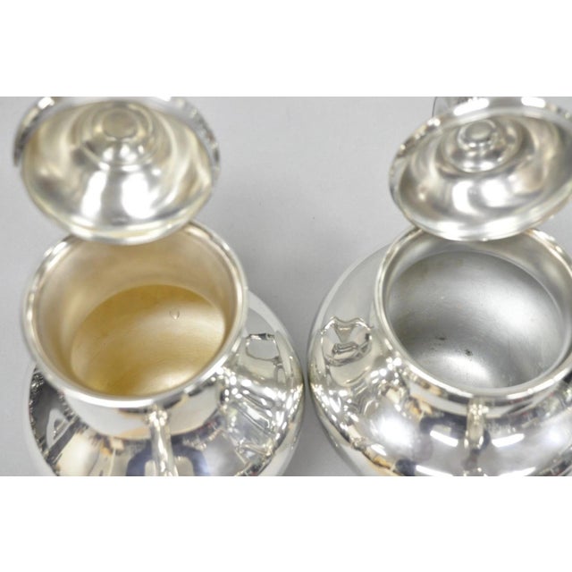 Vintage Reed & Barton Regent 5600 Silver Plated Tea Coffee Service - 4 Pc Set For Sale - Image 9 of 15