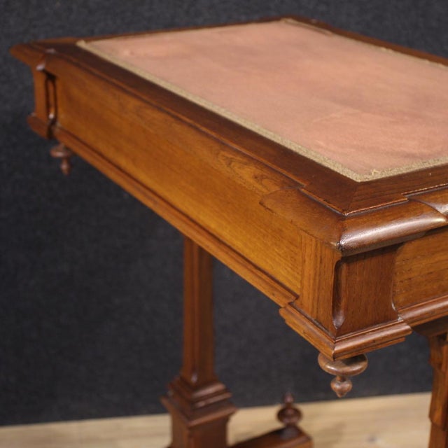 Brown 19th Century Italian Writing Table, 1880s For Sale - Image 8 of 13
