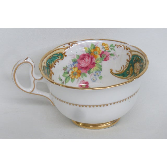 Royal Stafford Gloria Bone China Flowers Tea Cup and Saucer Set 4510b For Sale - Image 14 of 16