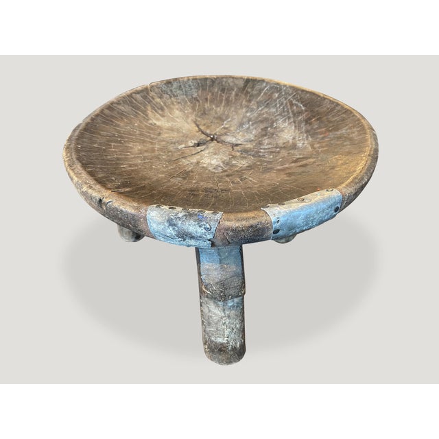 Antique African Stool, Side Table or Bowl For Sale In New York - Image 6 of 6