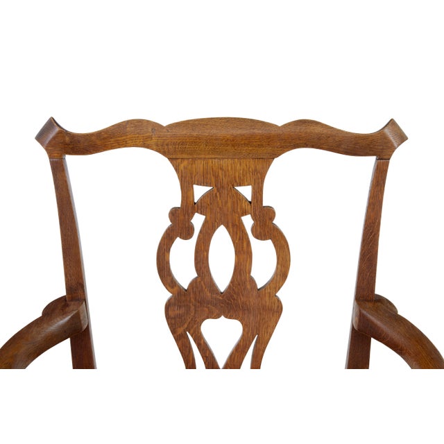 Mid 19th Century 19th Century Shepherds Crook Oak Armchair, 1840s For Sale - Image 5 of 9