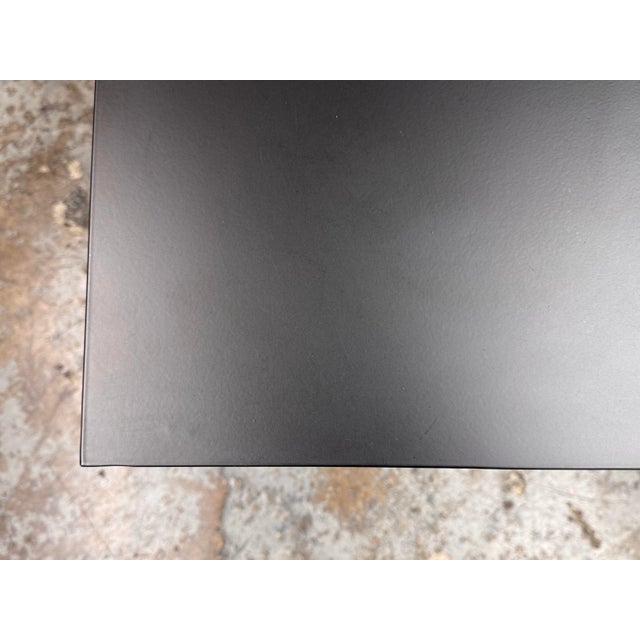 Metal Caravane French Custom Metal Dining Table For Sale - Image 7 of 12