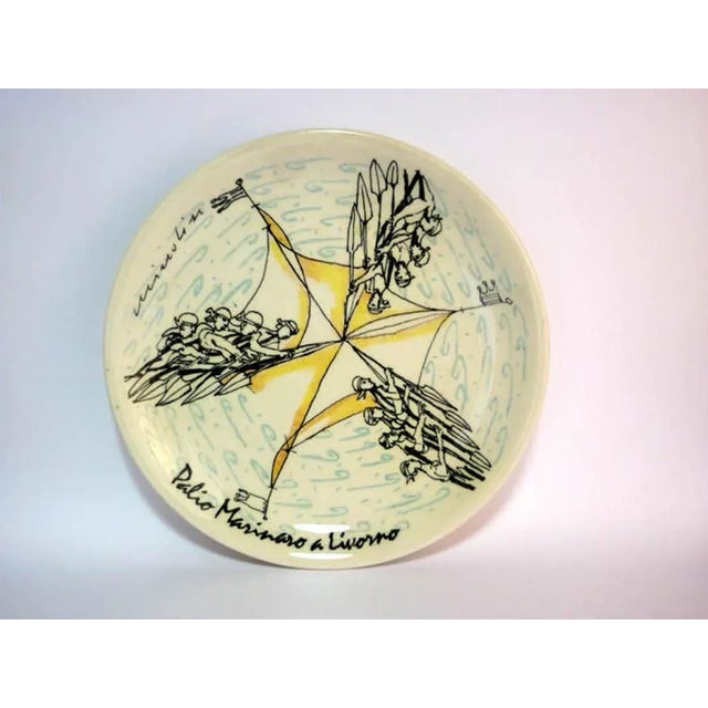 Ceramic Horse Races Plates by Remo Brindisi, 1970s, Set of 4 For Sale - Image 3 of 6