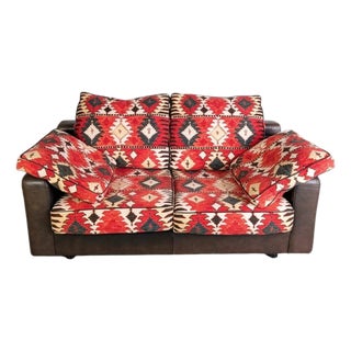 Vintage Leather Sofa by Giorgio Soressi, 1990s For Sale