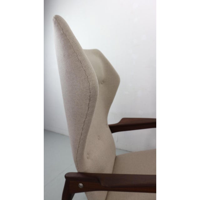 Set of Danish Adjustable Wingback Lounge Chairs in Teak attributed to Ib Kofod Larsen for Bovenkamp, 1950s For Sale - Image 12 of 18