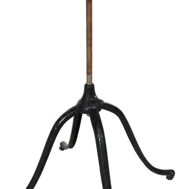 Wood Antique Ebonized Iron & Mahogany Dictionary Stand C1920 For Sale - Image 7 of 7