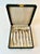 Metal Sterling 950 Silver Cocktail Forks in Asian Theme Handle with Storage Case - Set of 6 For Sale - Image 7 of 12