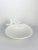 Elegant French ceramic catchall dating from the 1960s, beautifully modeled as an open seashell with two perched doves...