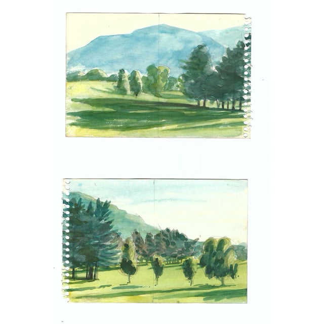 Robert Angeloch Diptych Landscape Painting - Set of Two For Sale - Image 4 of 6