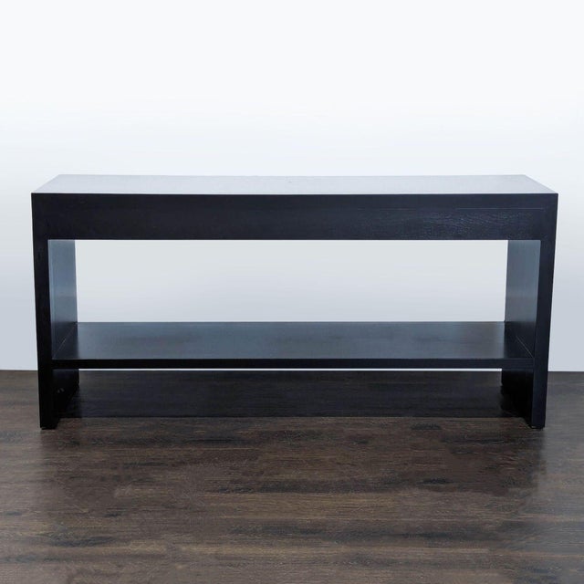 Two Drawer Wood Credenza With Shelf For Sale In San Francisco - Image 6 of 9