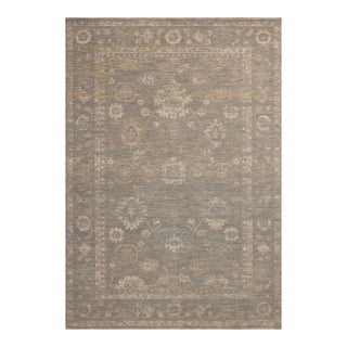 Chris Loves Julia x Loloi Louisa Lagoon / Ivory 7'-10" x 7'-10" Round Area Rug For Sale
