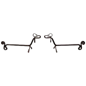 Wrought Iron Dachshund Andirons, Set of 2