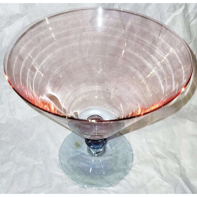 Here's a fun, 'really officer, I only had 1 glass' oversized martini or wine stemware glass by Cristallerie of Italy, fine...