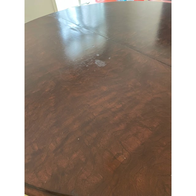 Wood Vintage Queen Anne Round Dining Table For Sale - Image 7 of 12