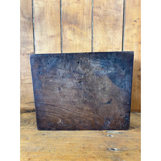 Brown Antique English Oak Box For Sale - Image 8 of 10