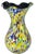 15+ In. Tall Bulbous Multicolor Ruffled Art Glass Confetti Multicolor Vase For Sale - Image 16 of 18