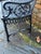 Gothic Iron Garden Bench, Restored For Sale - Image 4 of 9