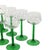 Vintage Alsace Wine Glasses with Green Stems from Luminarc, 1970s, Set of 10 For Sale - Image 4 of 18