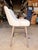 Contemporary Adriana Hoyos White Leather Swivel Counter Stool For Sale - Image 3 of 7