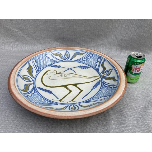 Ceramic Contemporary Bird Stoneware Pottery Bowl For Sale - Image 7 of 12