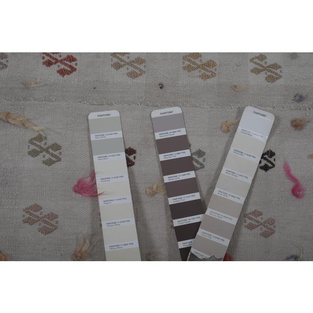 Vintage Embroided Jajim Kilim Rug 4'7'' X 8'5'' For Sale - Image 11 of 11