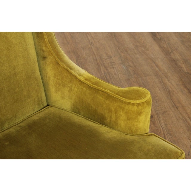 Chippendale Style Tall Back Wing Chair For Sale - Image 4 of 12