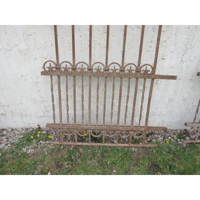 Antique Victorian Iron Gate Architectural Salvage Door For Sale In Philadelphia - Image 6 of 7
