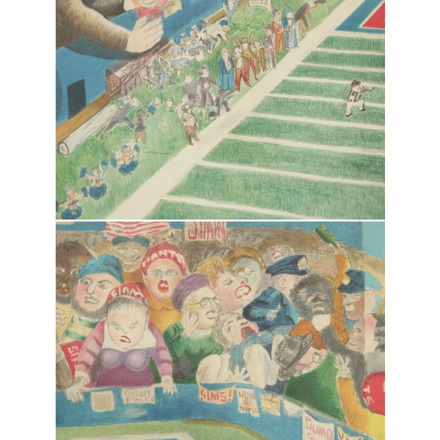 Robert Cenedella Signed Framed Lithograph, 'The Giants' For Sale - Image 12 of 12