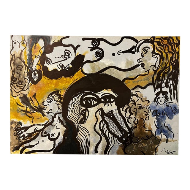 Large-Scale Abstract Painting, Peter Keil For Sale