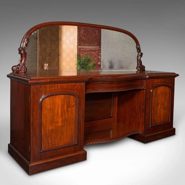 1850s Antique Victorian English Pedestal Sideboard For Sale - Image 13 of 13