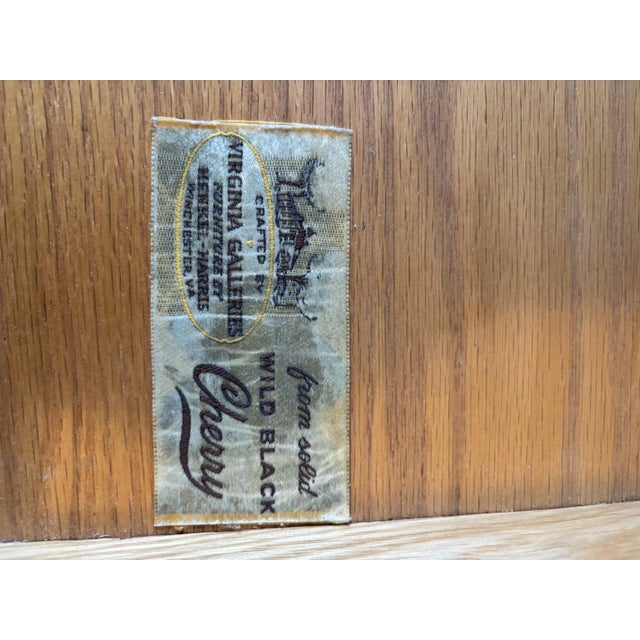 1980s 1980s Henkel Harris Night Stand in Cherry For Sale - Image 5 of 8