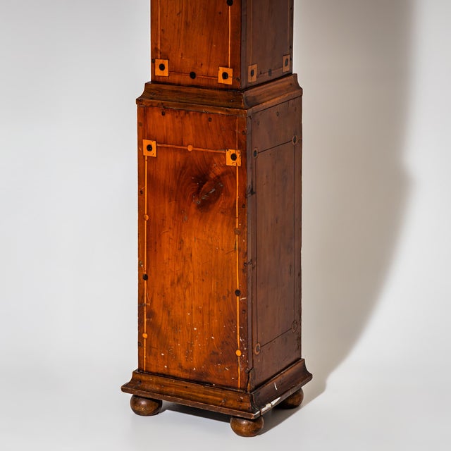 Wood Inlaid Grandfather Clock, 18th Century For Sale - Image 7 of 8