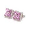 3.16 cts Natural pink sapphire & 0.39 cts diamond earrings in 18k gold For Sale - Image 16 of 18