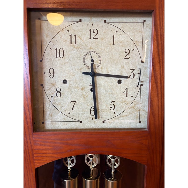 Mission Hentschel Grandfather Clock Model 6050 For Sale - Image 3 of 9