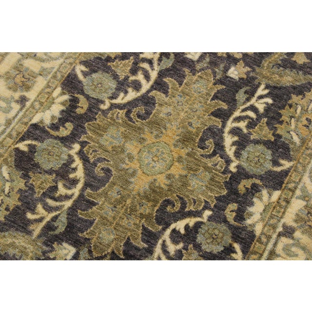 1990s Boho Chic 1990's Ziegler Charcoal/Brown Wool Runner Rug- 2'7'' X 10'3'' For Sale - Image 5 of 10