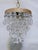 Brass Vintage Filigree Floral Brass Rim With French Pendalogue Crystal Chandelier For Sale - Image 8 of 8