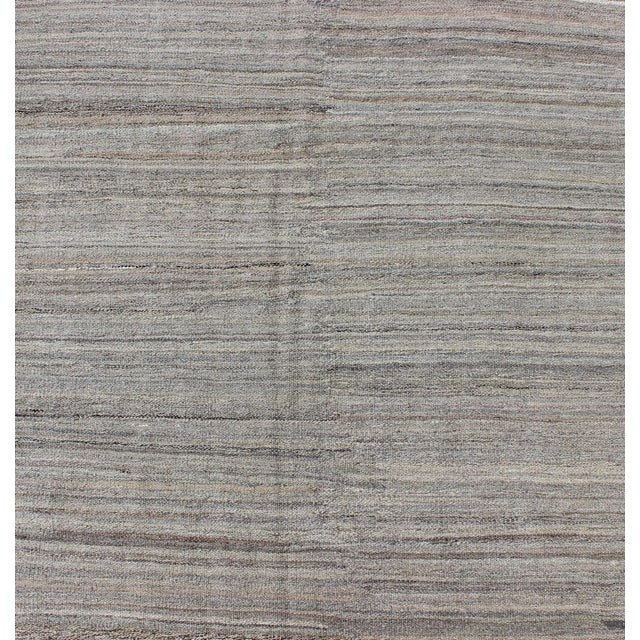 Textile Keivan Woven Arts Modern Gallery Runner Kilim in Wool With Geometric Design For Sale - Image 7 of 12