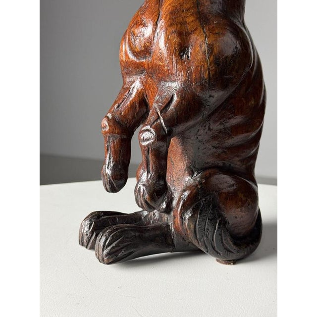 Hand-Carved Statue of Dog Saint Rocco, 18th Century For Sale - Image 11 of 18