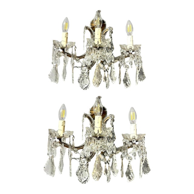 Italian “Maria Teresa” Wall Sconces, a Pair For Sale