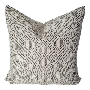 China Seas Quadrille Maze Fabric Pillow Cover