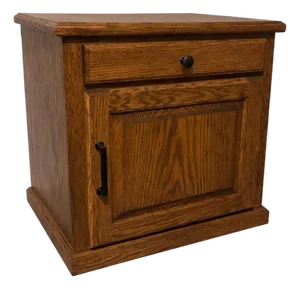 Handcrafted Oak Raised Panel Nightstand
