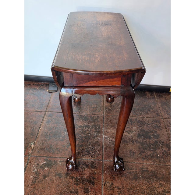 18th Century Drop Leaf Gate Leg Walnut Table American Chippendale For Sale - Image 15 of 15