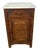 French Bedside Table with Marble Top For Sale