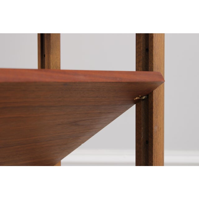 Mid Century Modern Walnut Bookcase Etagere Unit For Sale - Image 13 of 15